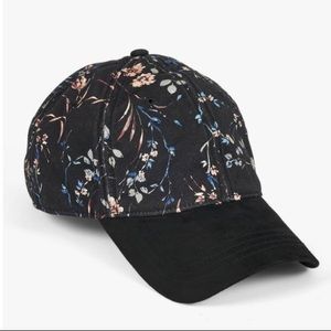 Lucky Brand Black Floral Cap